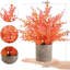 Ensemble de 2 petites plantes artificielles en pot 14 po Eucalyptus en pot plantes artificielles décorations d'automne