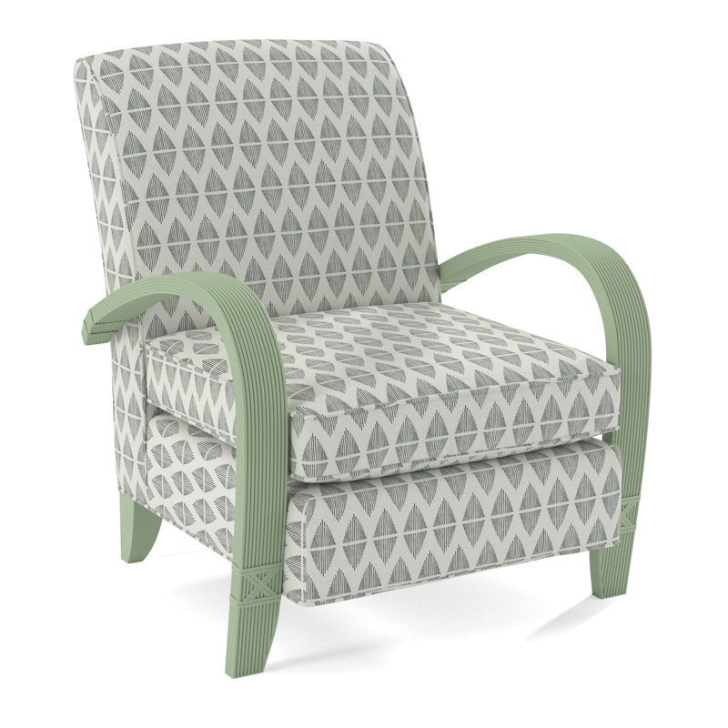 Vero Armchair, White Sugar Performance; 0863-91, Celery