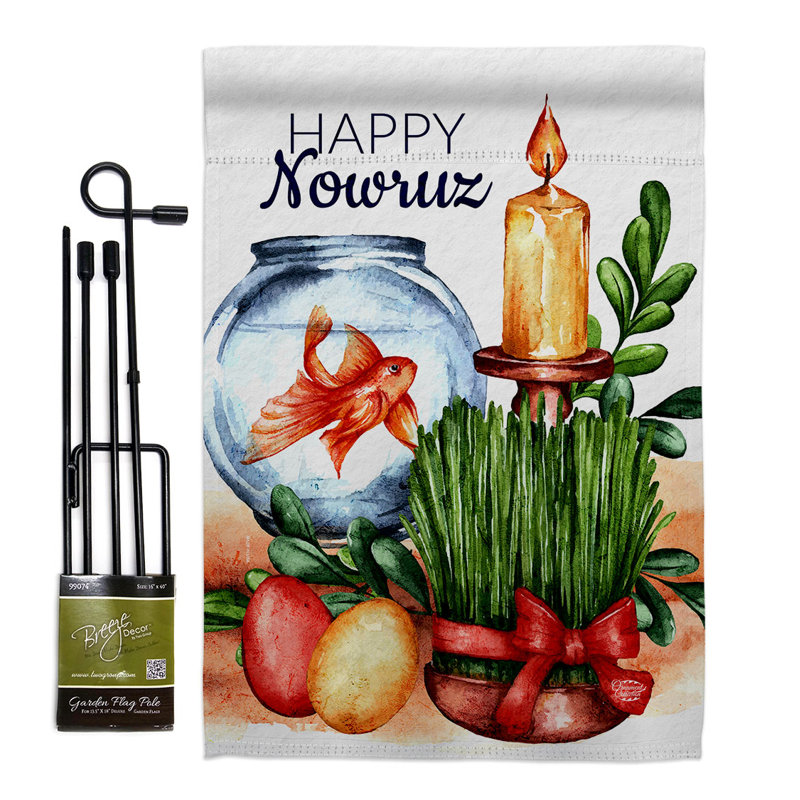 Ensemble de drapeaux en polyester 19 x 13 po Nowruz