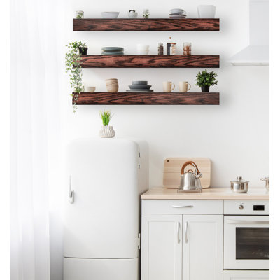 3 Piece Oak Floating Shelf