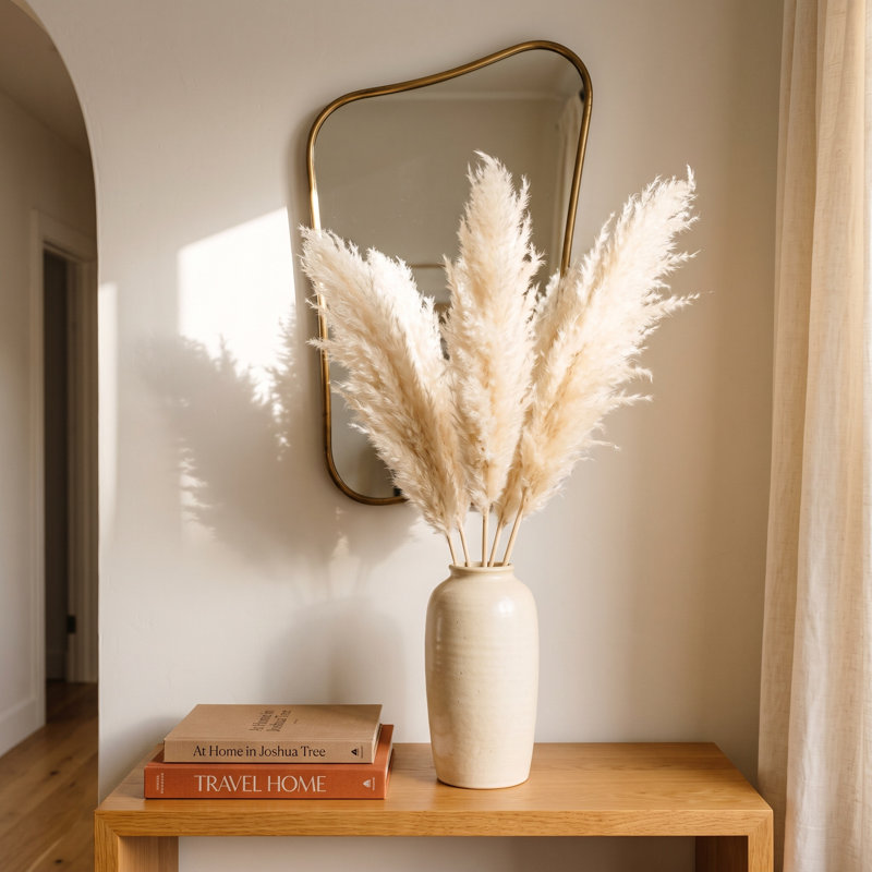 Pampas Grass Mixed Stem, White