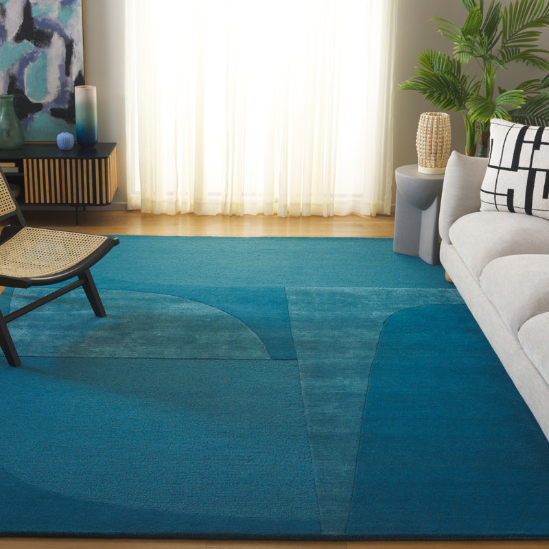 Tapis turquoise Fifth Avenue 253, Rectangle 8 pi x 10 pi