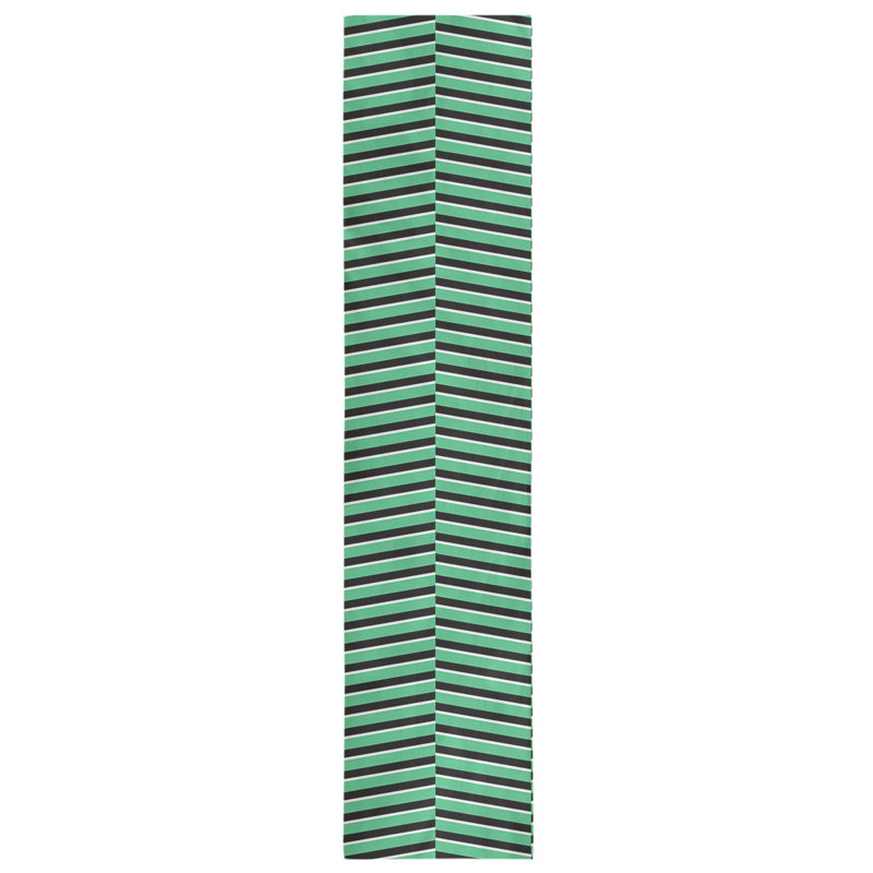 Fractured Stripes Table Runner, 16" x 72", Light Green