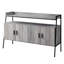 Bureau sophistiqué en chêne gris et noir pour bureau à domicile, téléviseurs de 40 à 49 po, 50 po maximum, unité de rangement spacieuse et élégante
