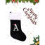 Bas de Noël monogrammés de 20 pouces avec lettres, bas de Noël super doux, bas de grand monogramme, bas de lettre rouge pour les Fêtes de Noël, cadeau de Noël…