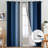 100% Blackout Thermal Insulated Ombre Curtains for Living room Bedroom - White Back, 2 Thick Layers, 2 Panels-1476172135-1476172129