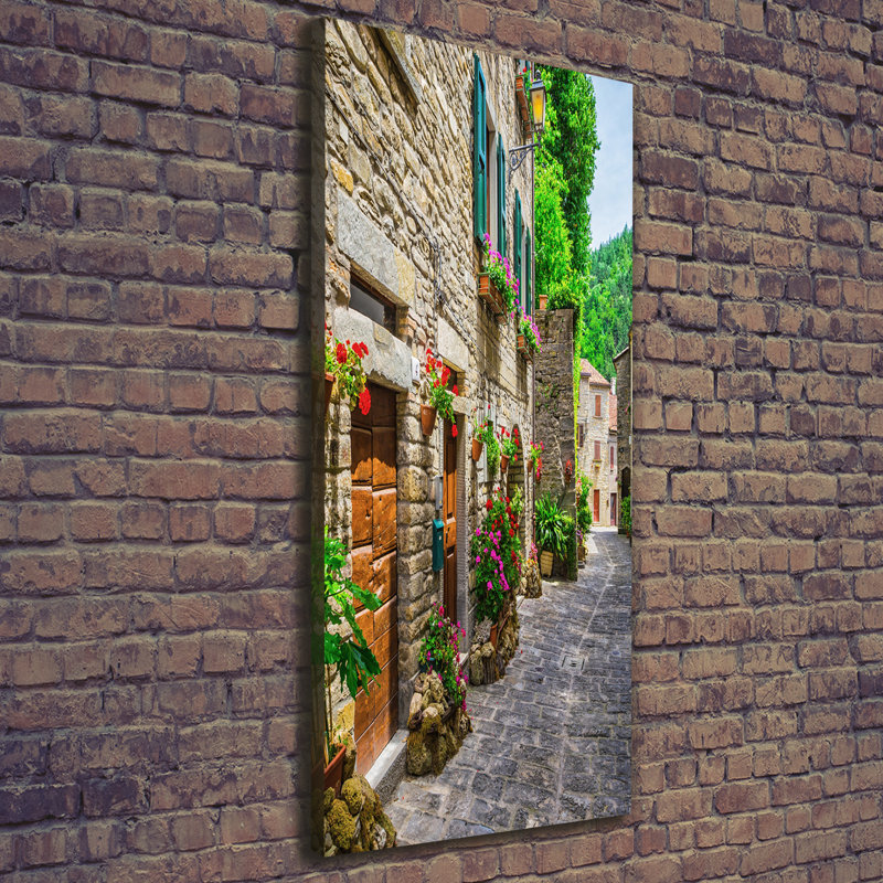 A Charming Street - Wrapped Canvas Print