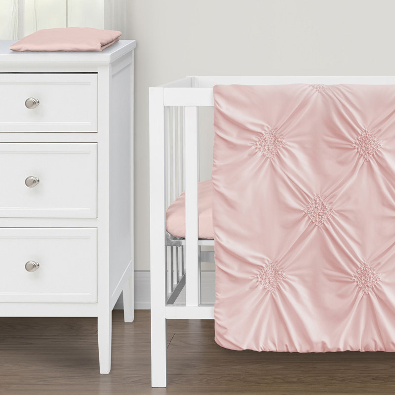 Ensemble de literie pour lit de bébé 3 pièces Harper Blush Pink par Sweet Jojo Designs