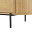  Meuble télé 70,9 po de style Mid-Century, pouvant accueillir un téléviseur de 75 po ou moins, avec console média en rotin et portes arquées avec tiroirs-886063815