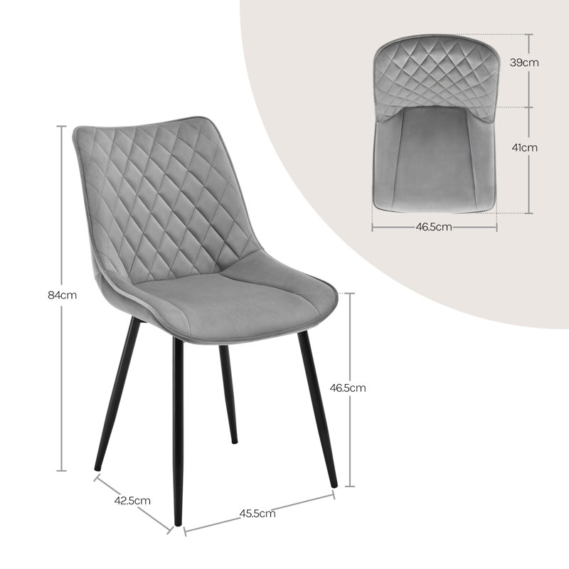 Toombs Upholstered Dining Chair, Light Grey