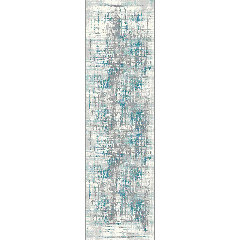Marcia Viscose Abstract Indoor Rug, Runner 2'2" x 7'7"