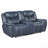 Blue Motion Reclining Loveseat With Console