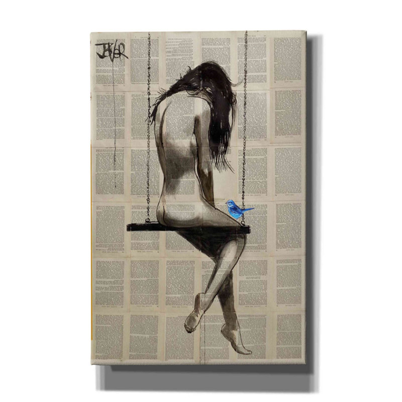 «Dazzling Hope Swing» par Loui Jover, art mural sur toile, H 40 po x l 26 po x P 1,5 po