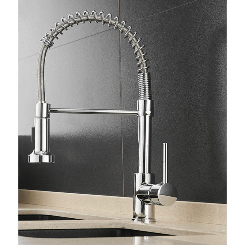 Pull Down Single Handle  Kitchen sink Faucet, Chrome