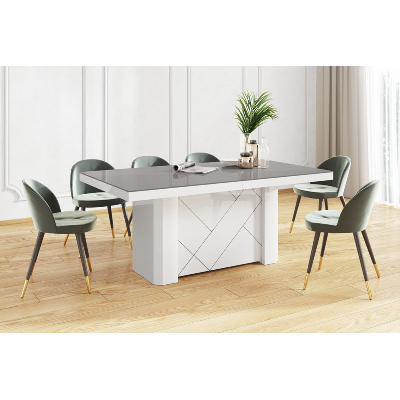 Sroda Extendable Dining Table, Grey/White