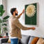 Cream Gerbera Study Botanical - Wrapped Canvas-197000635-197000639