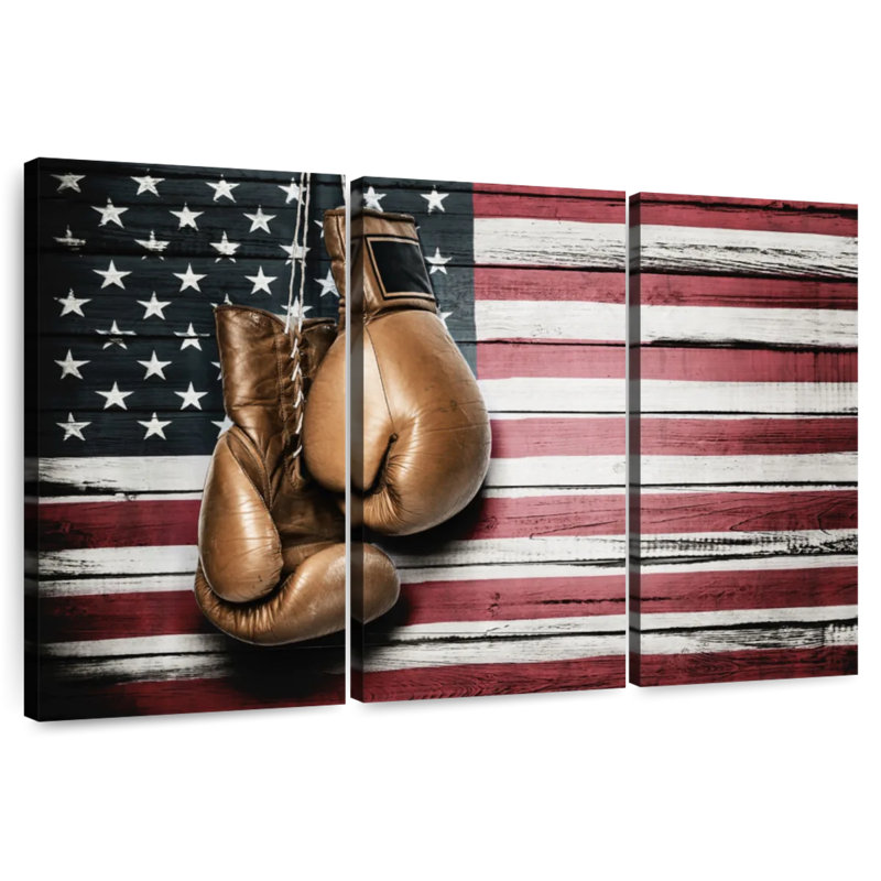 Borges American Boxing, 42" H x 65" W