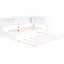 Lit de jour simple en blanc avec lit gigogne et rangement - Fabrication en bois et ports de chargement-219991825