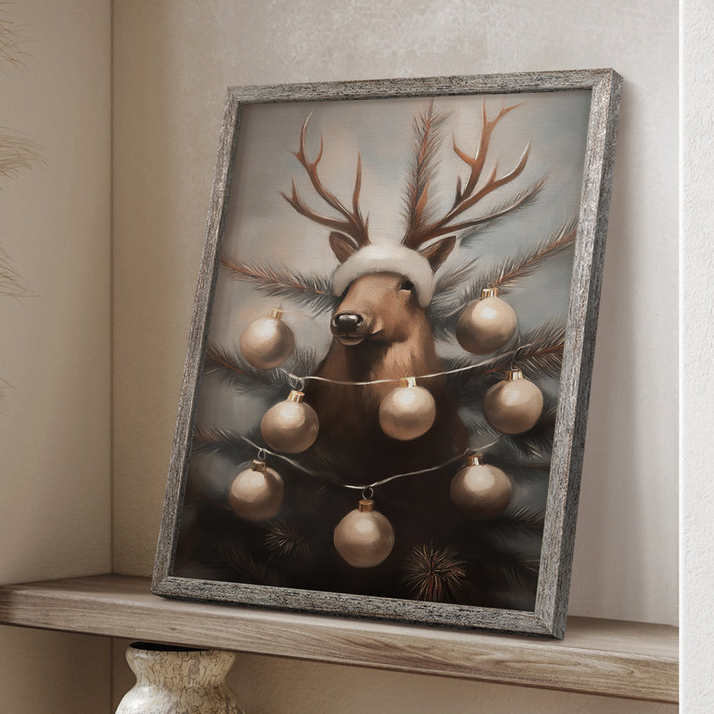 Art des Fêtes de Noël - série 2 - CXLIX, reproduction encadrée - bois massif, H 11 po x l 9 po