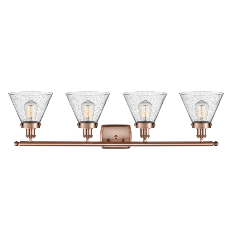 4 - Light Dimmable LED Bath Bar, Antique Copper