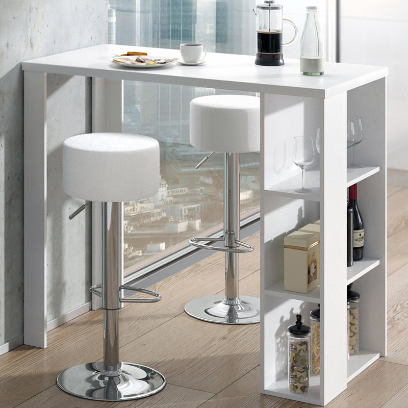 Karile 120 cm Bar Set Bar Cabinet, White