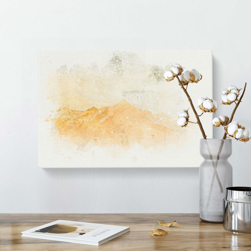Distant Mountain In Abstract - Wrapped Canvas Print, 40cm H x 60cm W x 3cm D