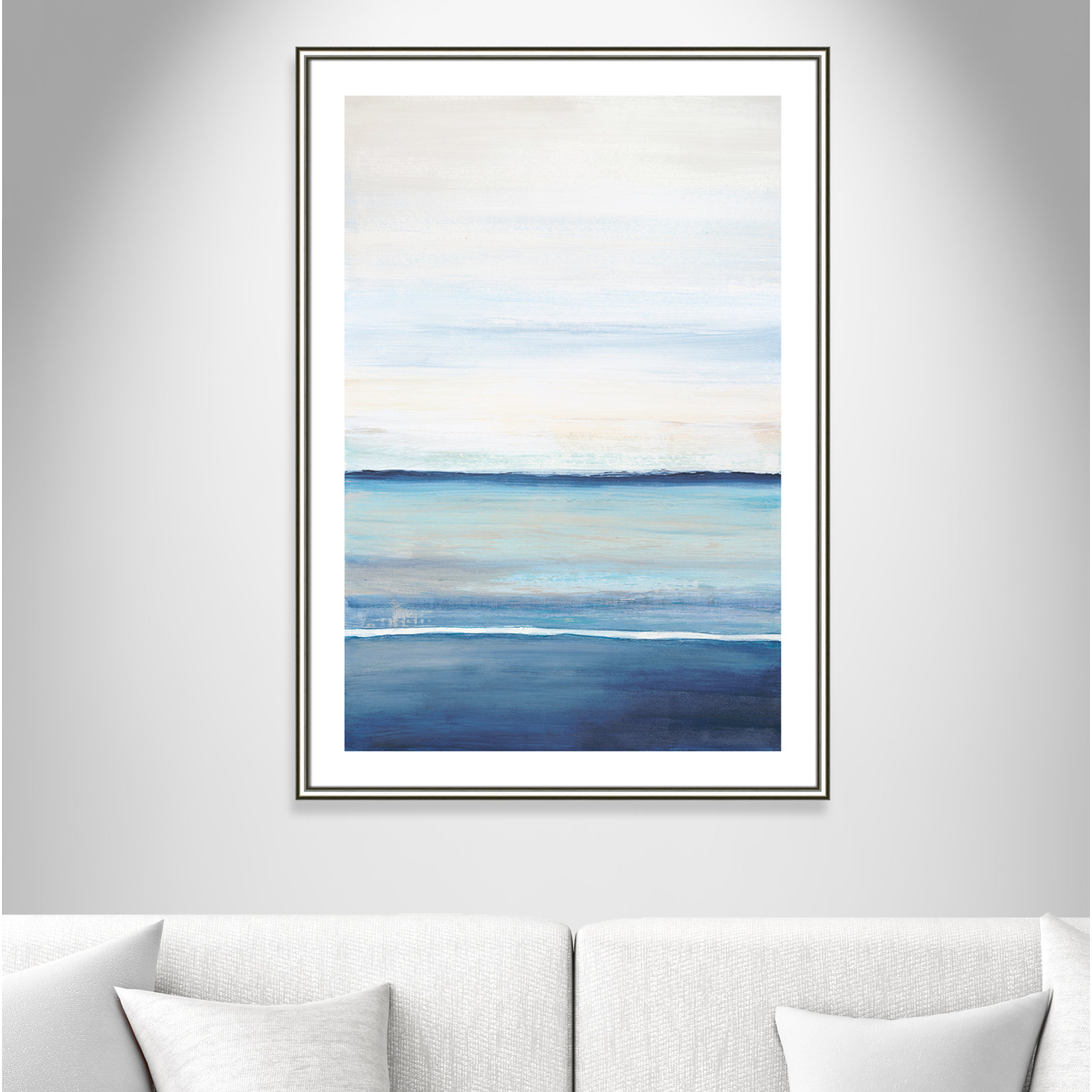 Emmit "Distant Whispers" Print by Filippo Ioco, 41.5" H x 29.5" W x 0.88" D, Silver Framed Paper