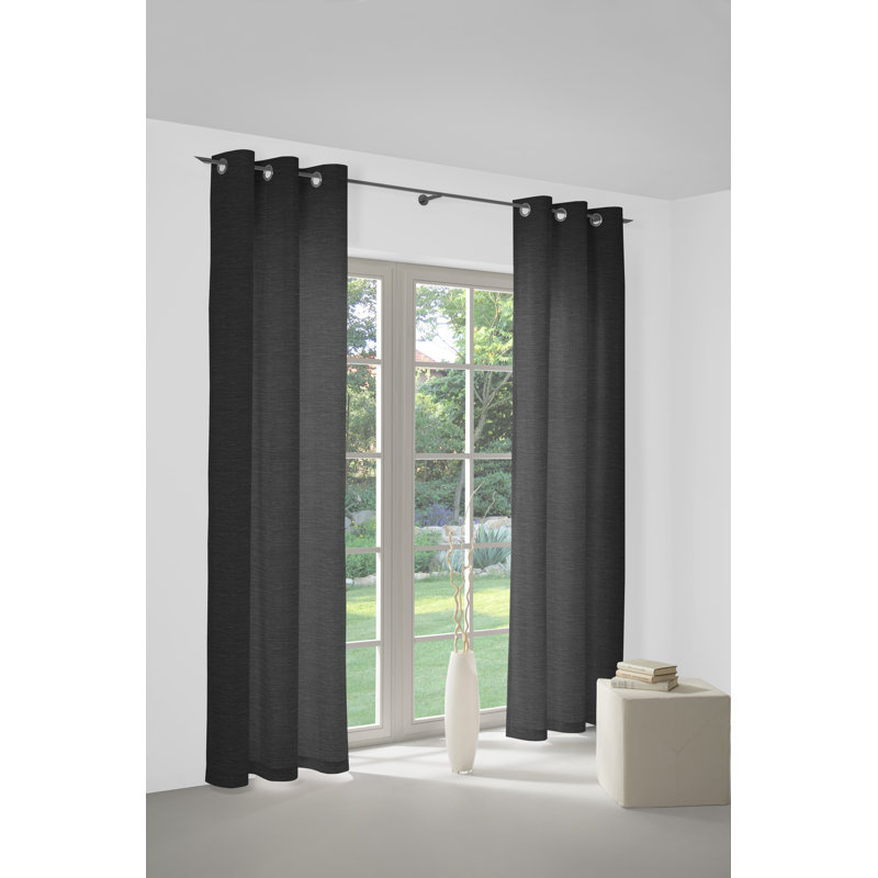 , Eyelet Scarf, Opaque, 132cm Width x 395cm Drop, Black