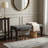Tufted Bench, Fabric, Gray