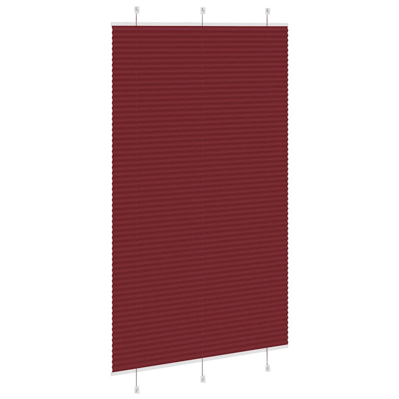 Room Darkening Pleated shade, Bordeaux Red, 120cmW x 200cmL