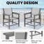 Chaises de patio en PEHD toutes saisons avec finition texturée en bois, tissu textilène confortable de première qualité-586758294
