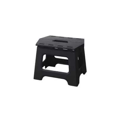 Plas tic folding sto ol Black Folding Plastic Step Stool Heavy Duty Portable Non Slide Stool For Kids Adults Home Camping Outdoor Use