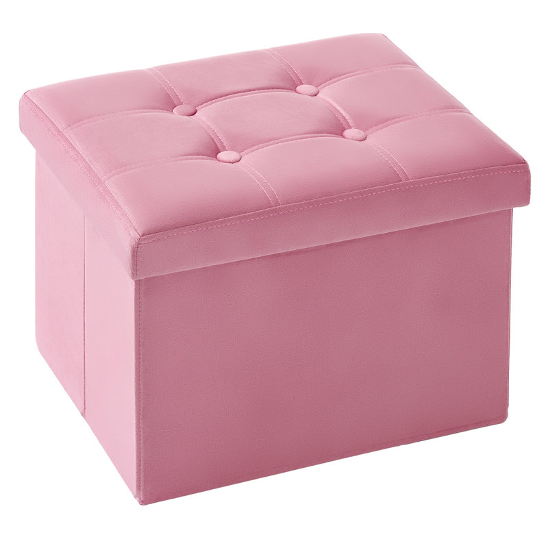 Repose-pieds pliant avec repose-pieds en velours , Rose