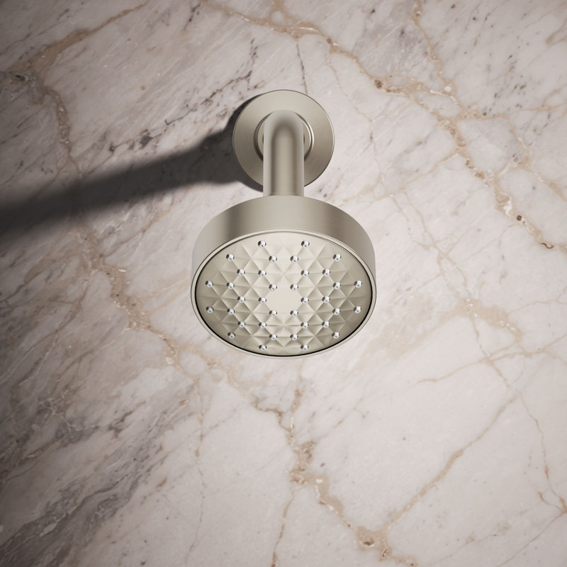 Awaken G90 Single-Function Full/Standard Fixed Shower Head, Vibrant Brushed Nickel,  1.75 GPM