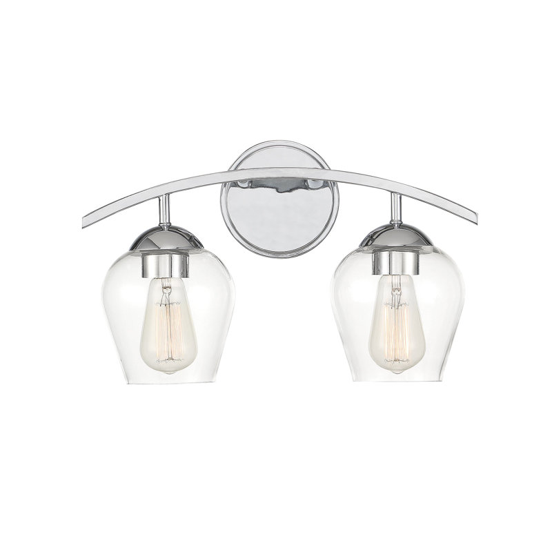 Schoenfeld 2-Light Dimmable Vanity Light in Chrome, Chrome