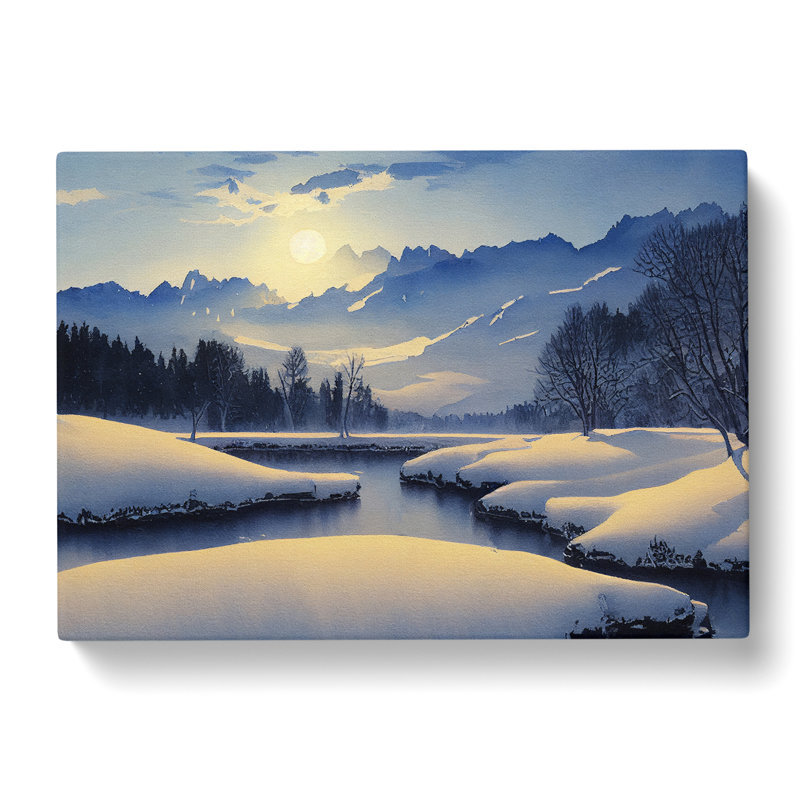Winter Mountain Landscape Vol.4 - Wrapped Canvas Print, 40cm H x 60cm W x 3cm D