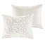 3 pièces d'édredon en chenille double / grand, coton floral, 2 taies décoratives, lavable à la machine, chenille florale froissée, coton, lavable-119104970-119104969
