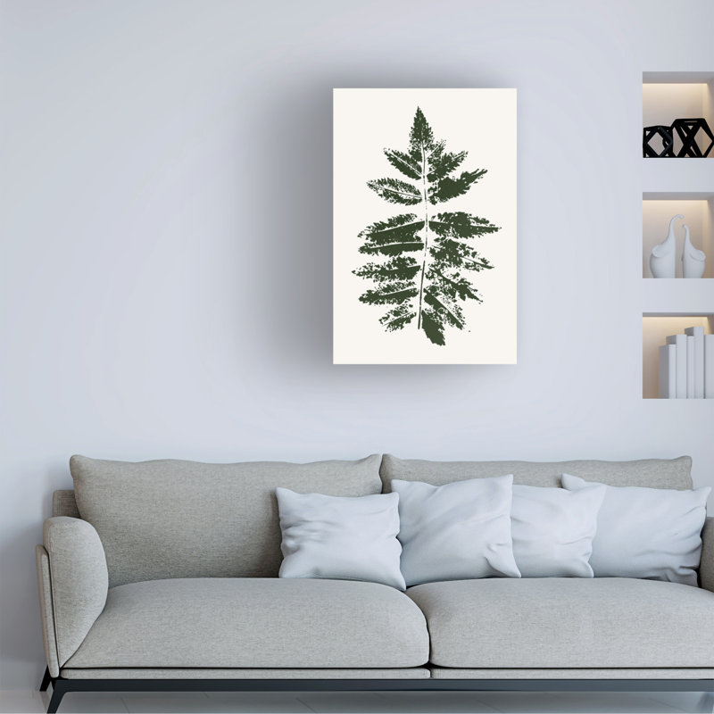 Art sur toile feuille de chêne Kubistika, 19" H x 12" W