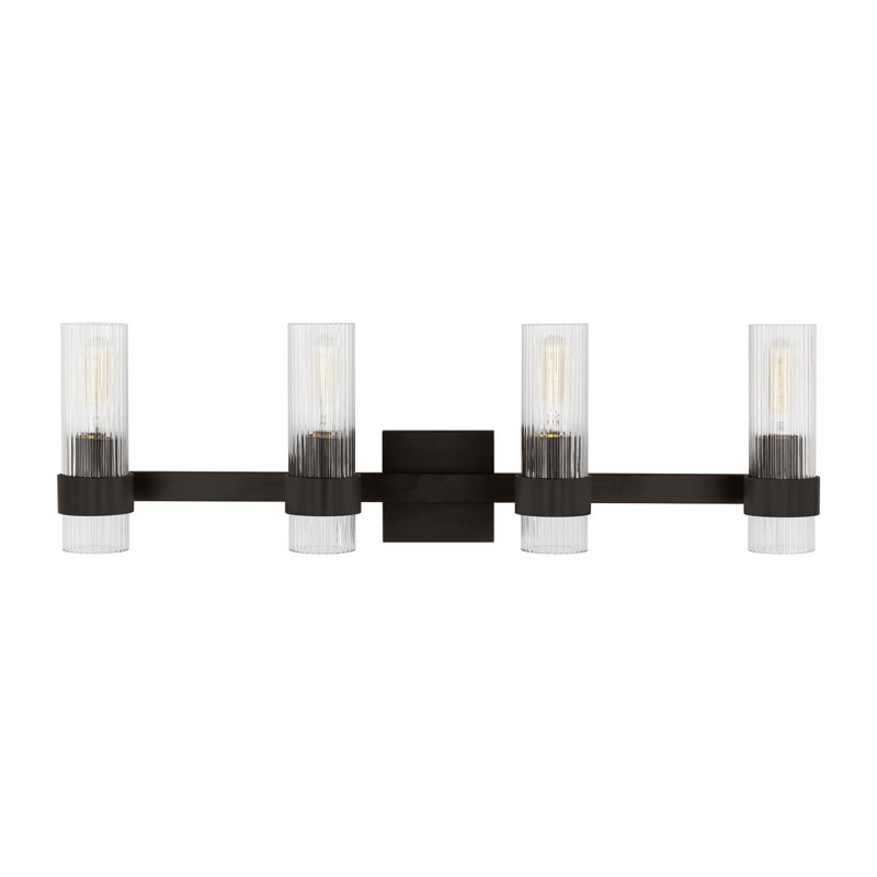 4 - Light Dimmable Vanity Light, Aged Iron