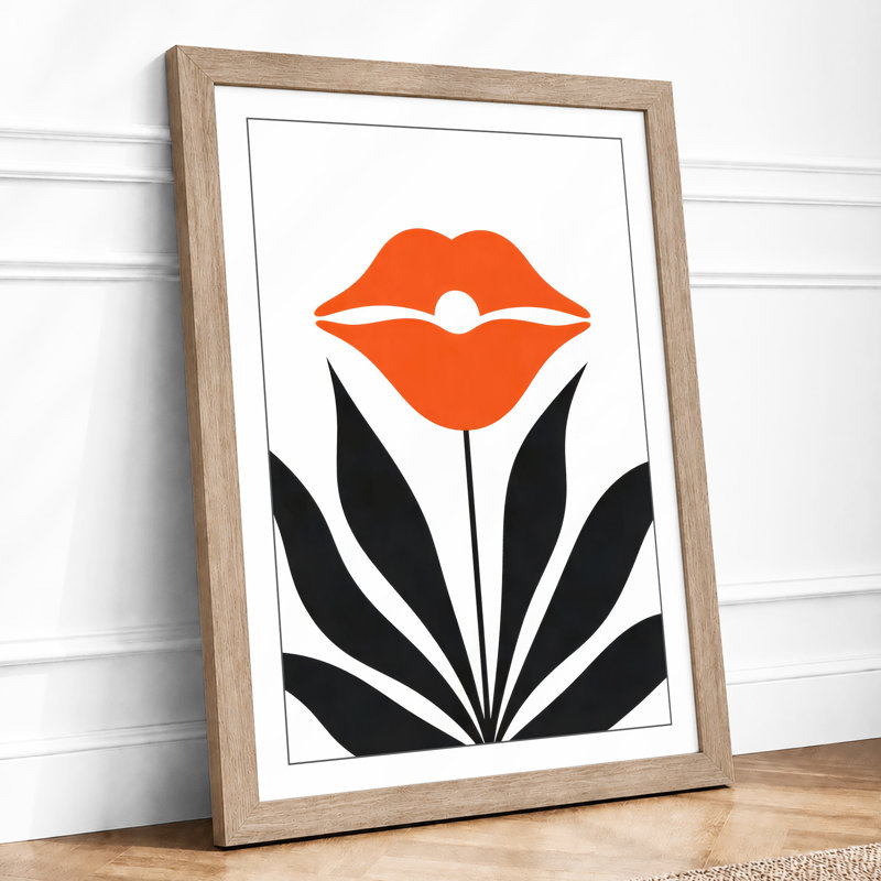 Geometric Bloom Minimalist - Print, Oak, A4 - 29.7 x 21.0 cm