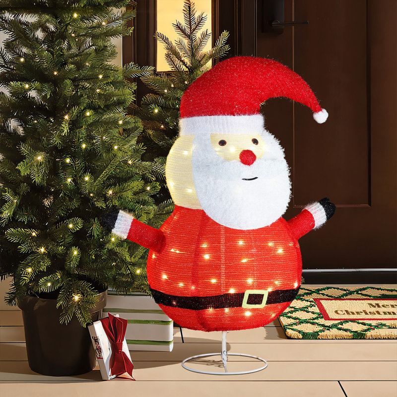 Décoration de père Noël 30 po intérieur et extérieur lumineux