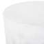 Table de bout d'extérieur moderne en béton léger, au design géométrique, fonctionnel et sans assemblage, P 15,35 po x H 19,07 po, finition blanc antique, tactile, fonctionnel, assemblage requis, largeur 15,35 po