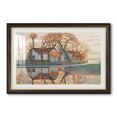 Farm near Duivendrecht, c. 1916-Piet Mondrian-Custom Framed Print