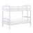 Twin Over Bunk Bed With White Finish, Wood Frame, Guard Rails On Top, , No Box Spring, Compact For Shared Bedrooms - Bed, Construction, Top And Foundation, Good Spaces-681890131