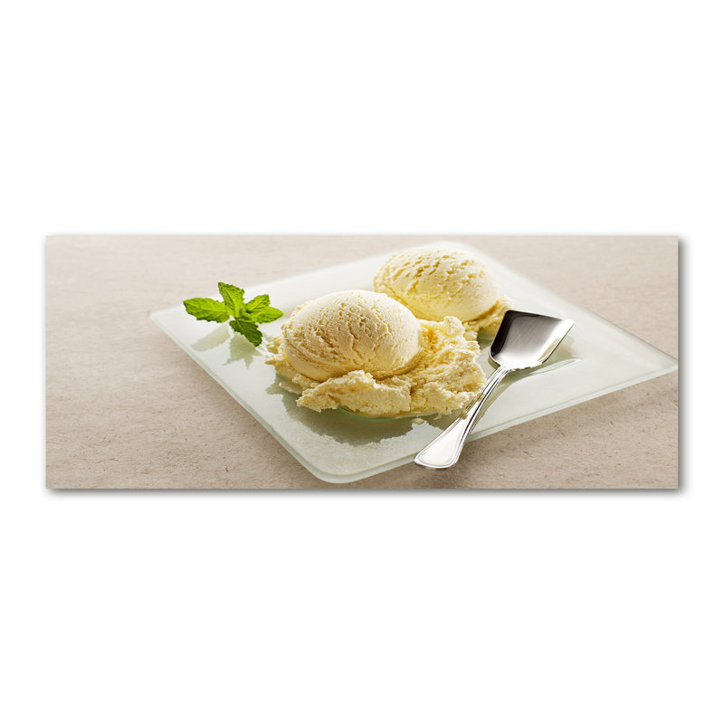 Ice Cream On The Plate - Wrapped Canvas Print