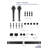 Black Steel Barn Door Hardware Kit Standard Single