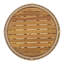 Table d'appoint ronde en bois d'acacia pour patio, 70 cm (27,56 pouces), style côtier moderne, avec corde.