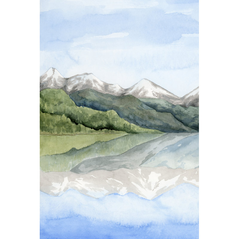 «Mirror Lake I», peinture sur toile, H 12 po x l 8 po