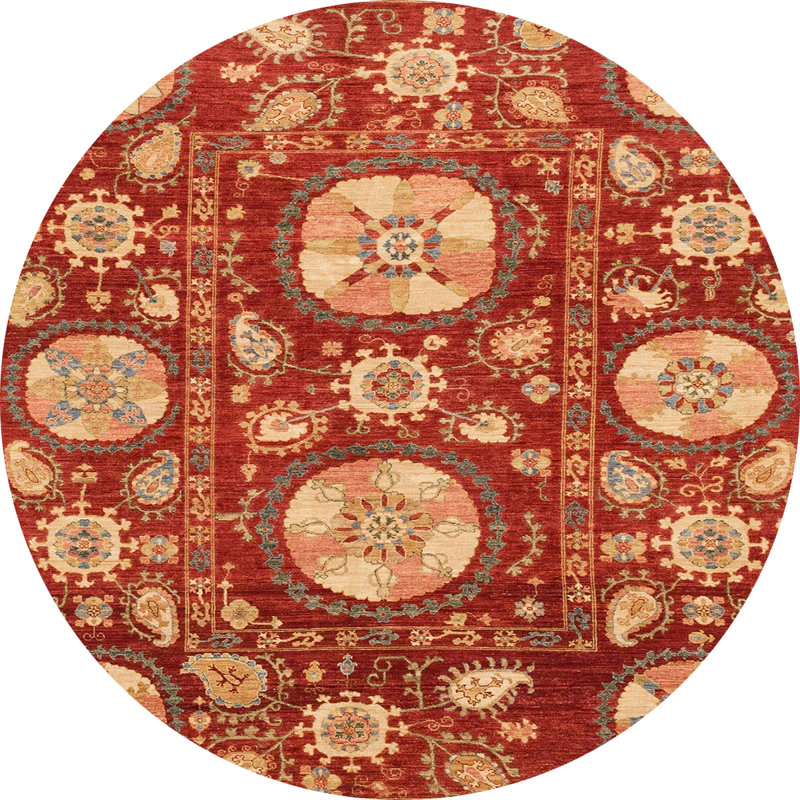 Tapis abstrait moderne 3795, Rond 6 pi