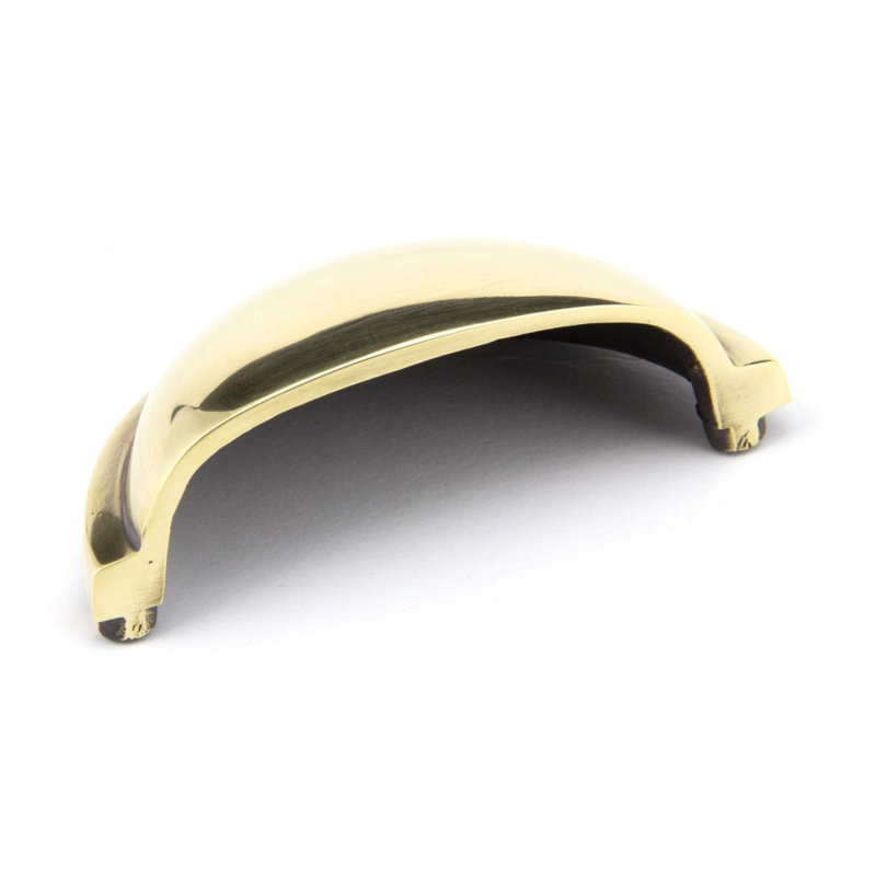 Regency 7.5 cm centre Cup Handle, Aged Brass